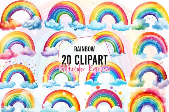 Download Watercolor Rainbow Clipart - Color Collection