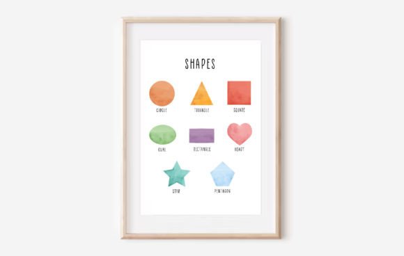 Download Watercolor Shapes Chart, Shapes Set - Color Collection