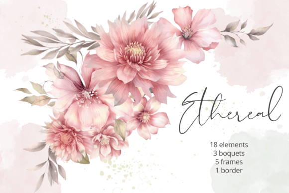 Download Watercolor Pink Flowers PNG Clipart - Color Collection