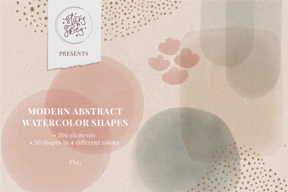 Download Modern Abstract Watercolor Shapes - Color Collection