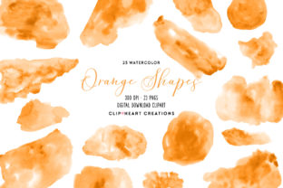 Download Orange Watercolor Shapes - Color Collection