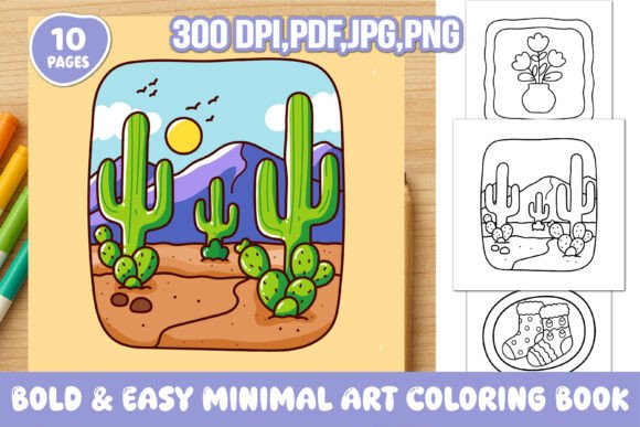 Download Bold &amp; Easy Minimal Art Coloring Book - Color Collection
