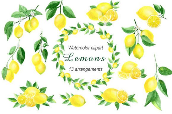 Download Watercolor Lemon Clipart Citrus Clipart - Color Collection