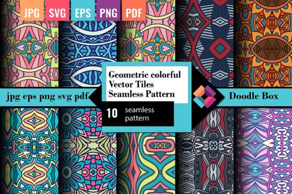 Download Geometric Colorful Festive Vector Tiles - Color Collection