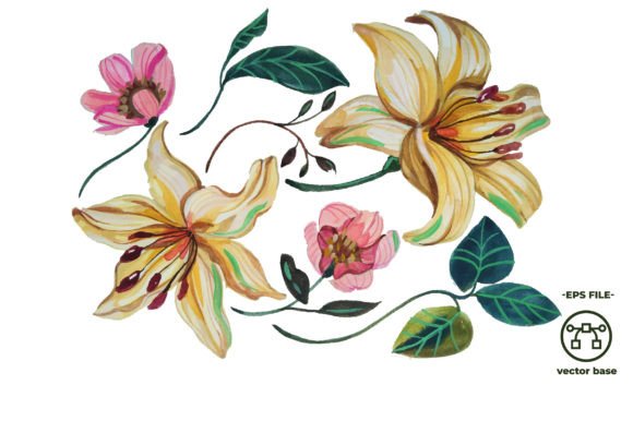 Download Watercolor Flower Elements Orchid - Color Collection