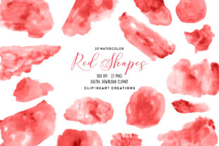 Download Red Watercolor Shapes - Color Collection