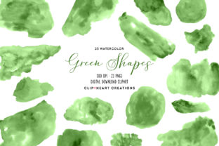Download Green Watercolor Shapes - Color Collection