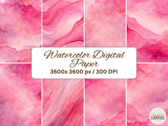 Download Pink Watercolor Digital Paper Set - Premium Resources