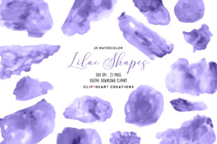 Download Lilac Watercolor Shapes - Color Collection