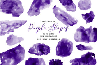 Download Purple Watercolor Shapes - Color Collection