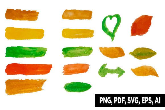 Download Watercolor Shapes Brushes - Color Collection